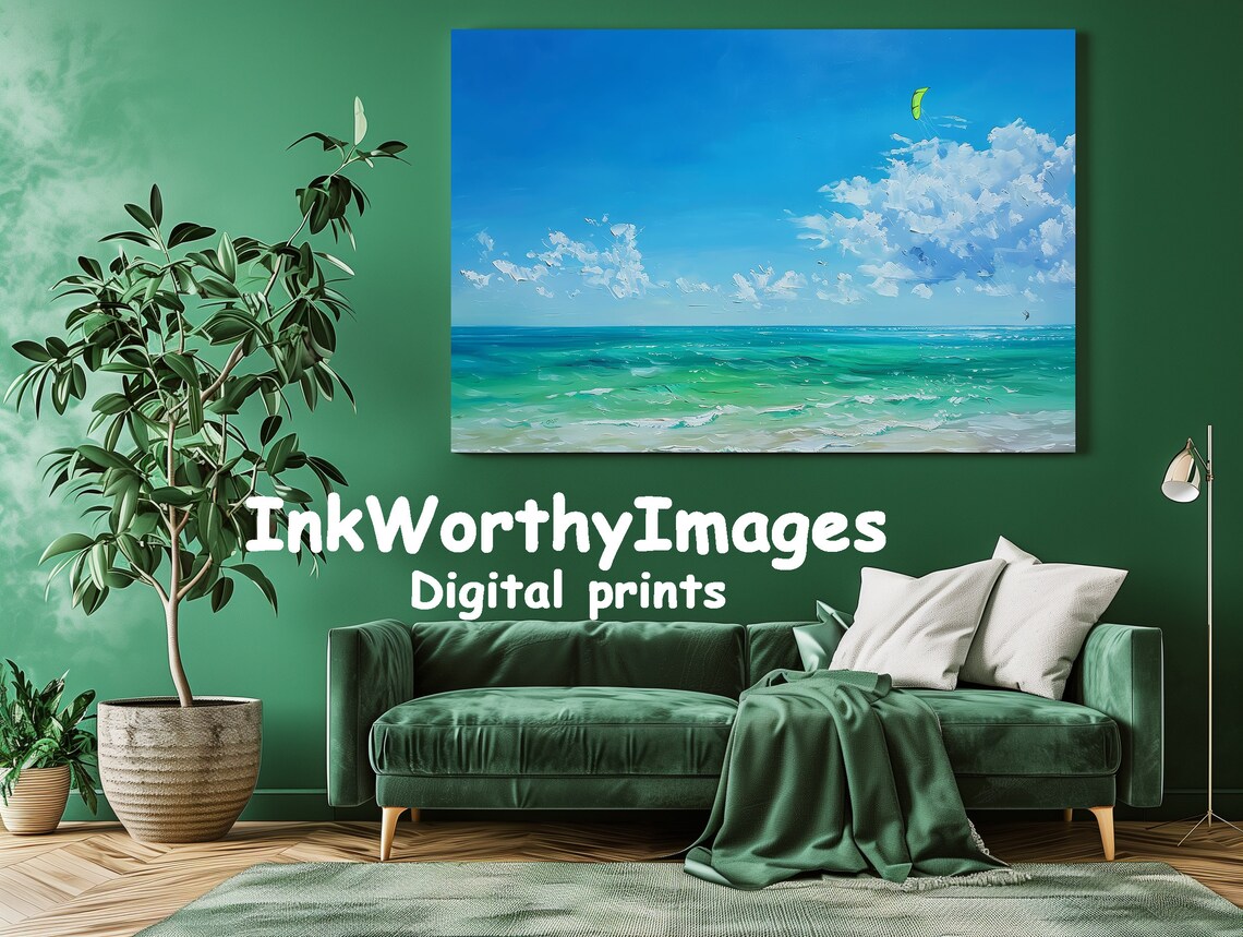 Tropical Beach Bliss Ocean Seascape Wall Art - Image 2