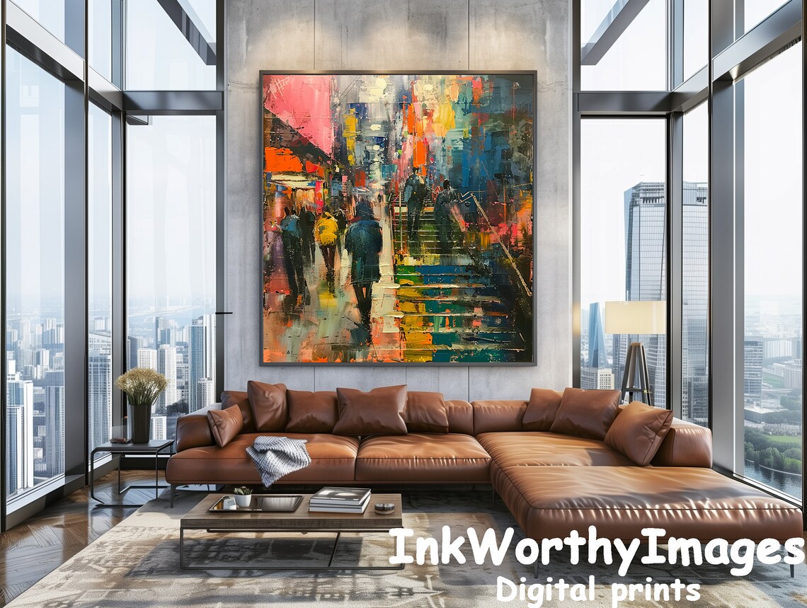 Abstract City Street Graffiti, Dopamine Decor - Image 2