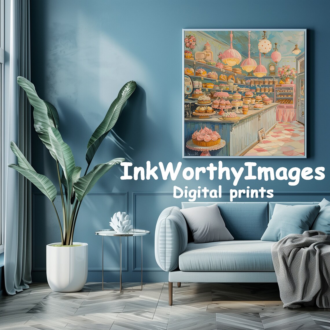 Charming Vintage Bakery - Sweet Dessert Shop Scene - Image 3