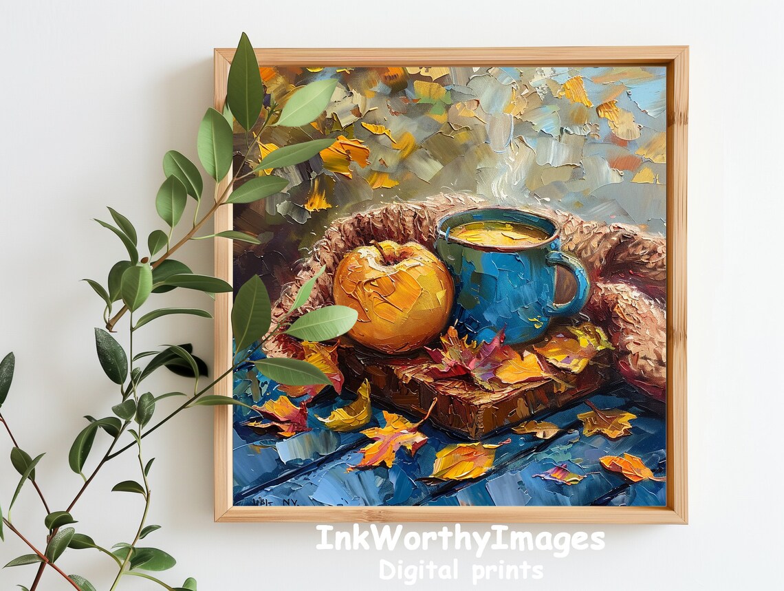 Cozy Autumn Still Life, Warm Fall Seasonal Decor - Image 5