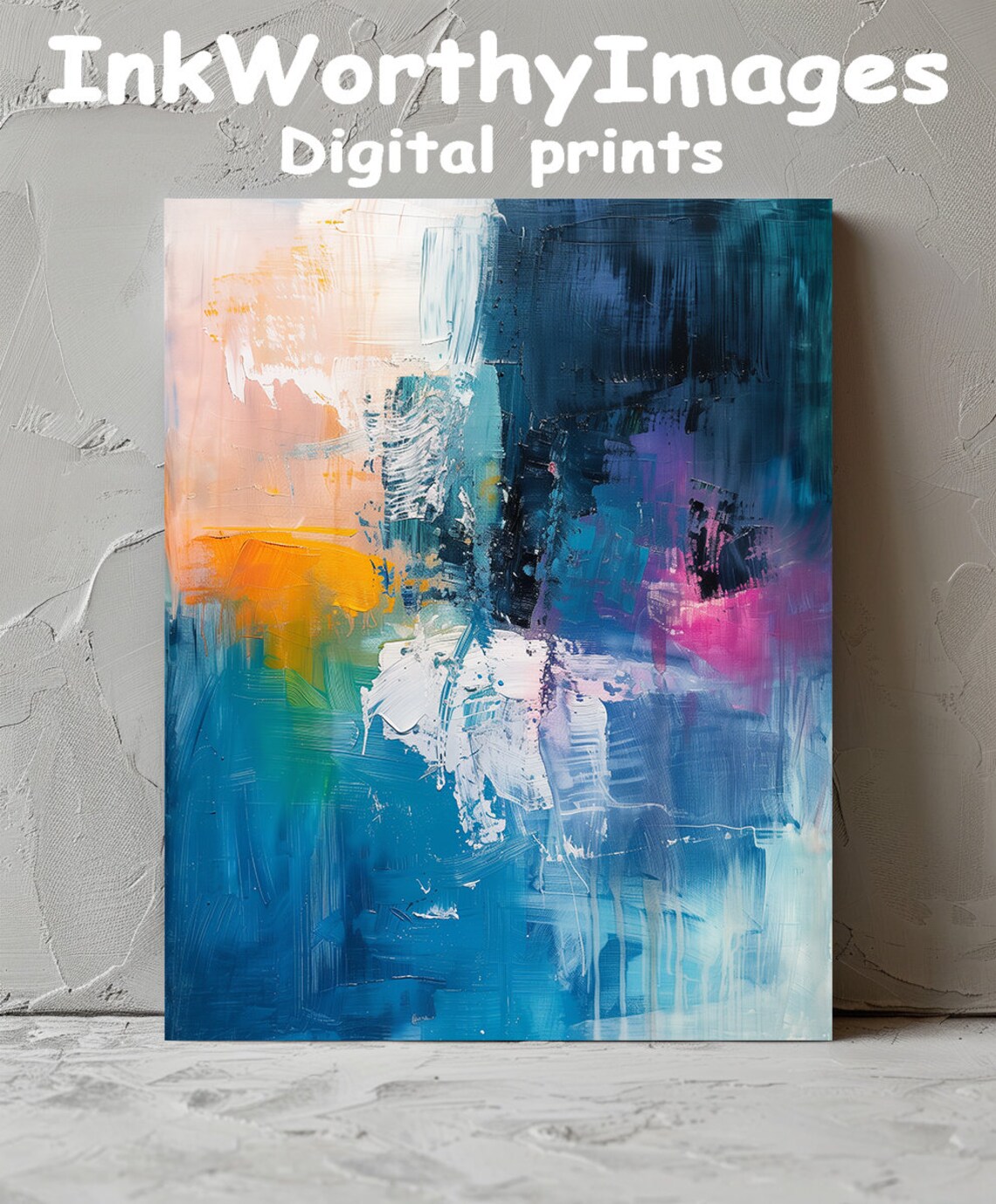 Abstract Expressionism, Dynamic Brushstroke Art Print
