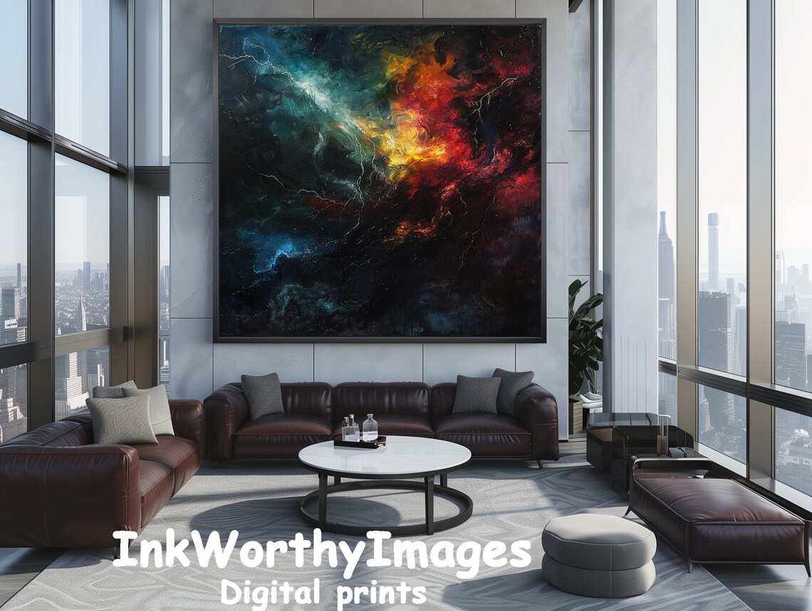 Futuristic Abstract Energy, Dynamic Home Decor - Image 4