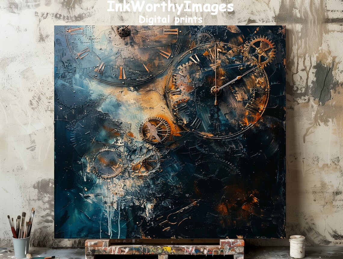 Steampunk Clockwork, Industrial Vintage Decor