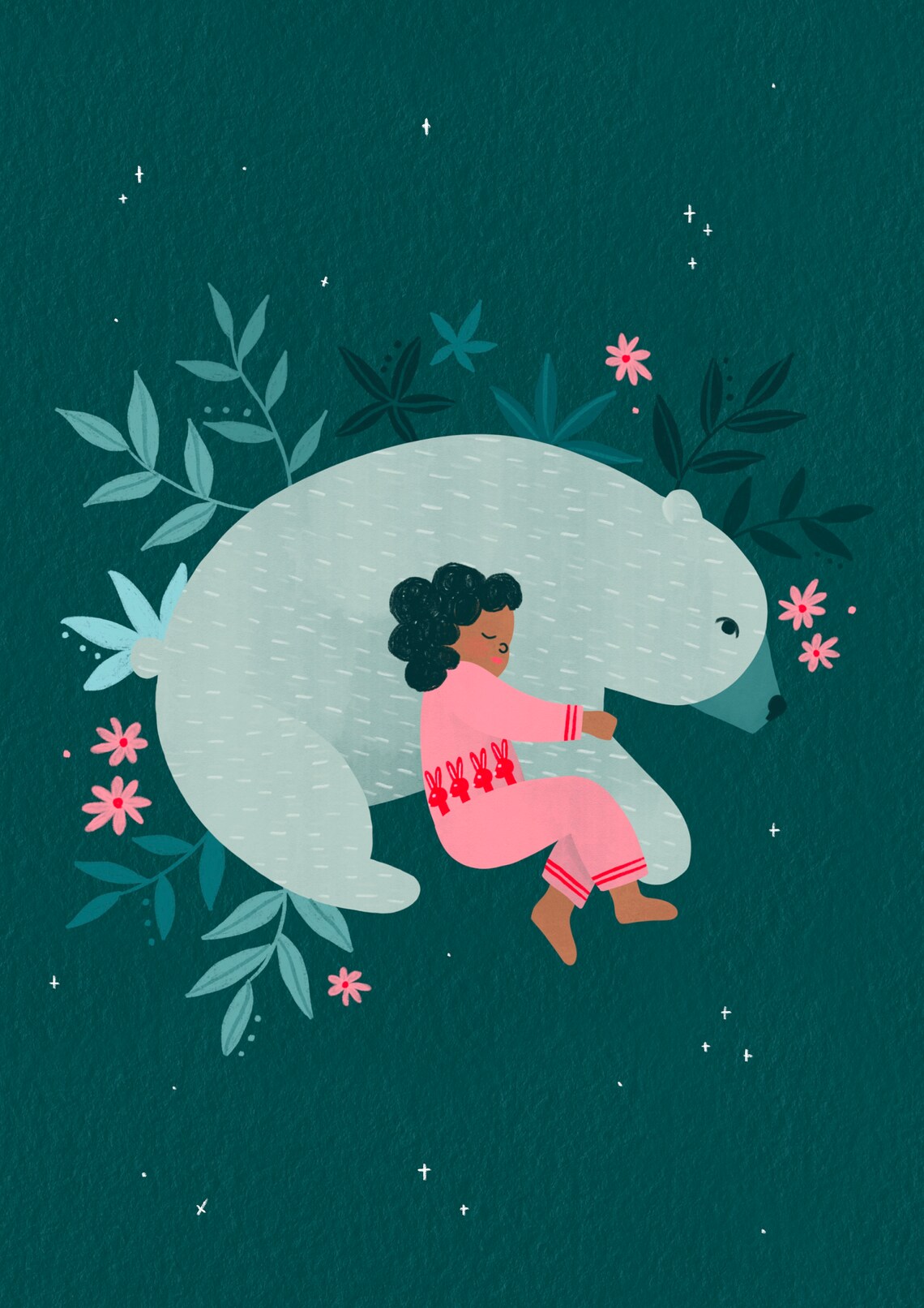 Bear Nap Nursery Poster, Kids Illustration Art Print - Image 2
