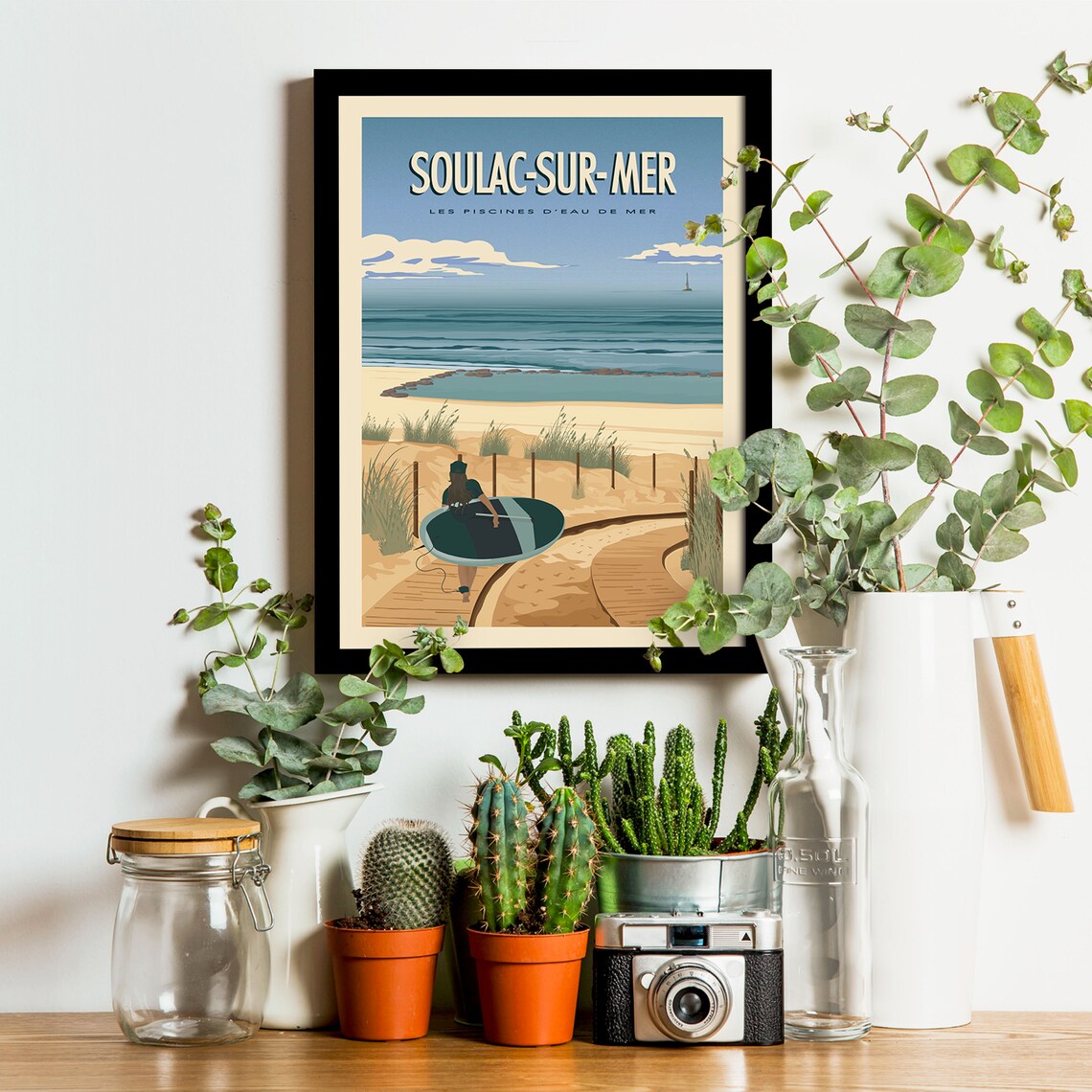 Soulac Sur Mer Vintage Travel Poster, Cordouan Lighthouse - Image 3