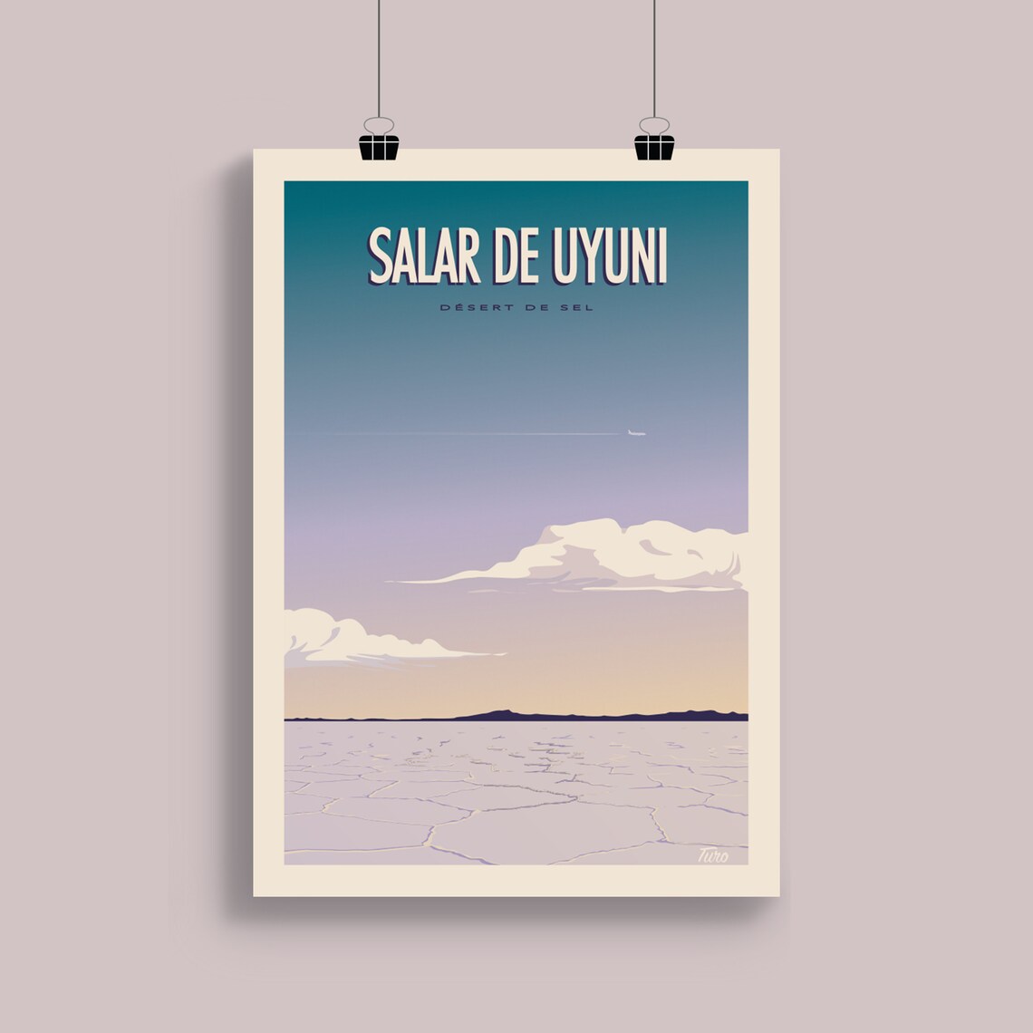 Salar De Uyuni Vintage Travel Poster, Bolivia - Image 2