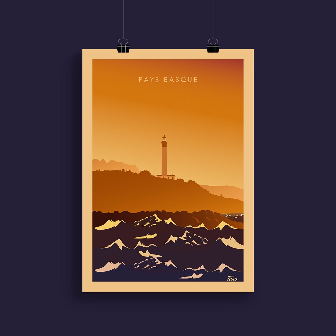 Pays Basque Biarritz Vintage Travel Poster Art Print - Image 2