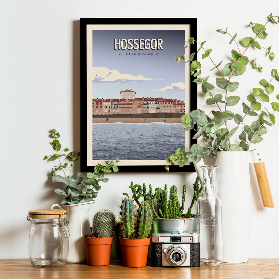 Hossegor Silver Coast Wide Seafront Town And Beach Travel Poster - Image 3