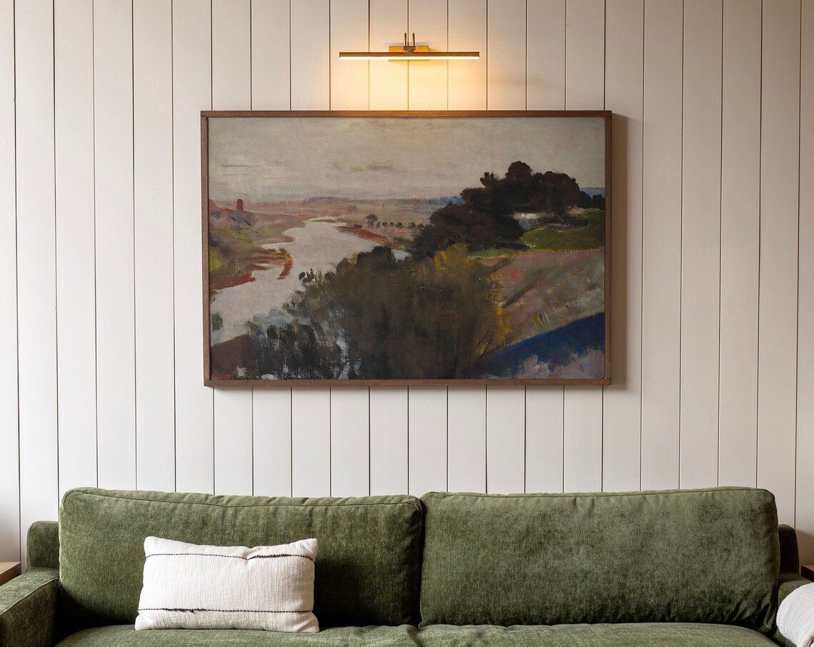 Vintage Abstract Landscape Art Print, Mid-Century Modern - Image 3