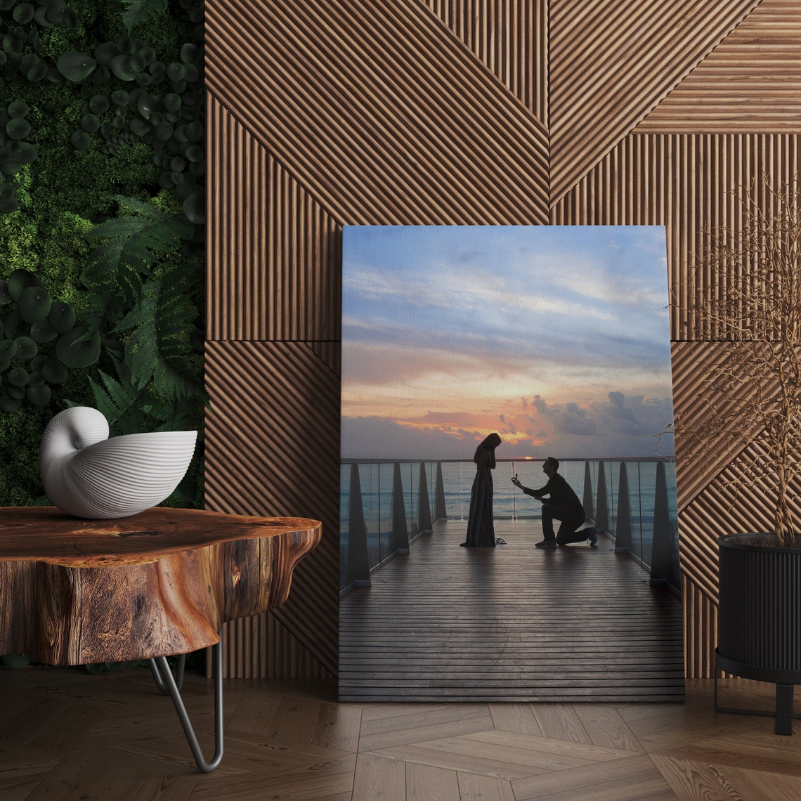 Custom Engagement Photo Canvas Turn Your Own Picture Into Art Poster - Image 3