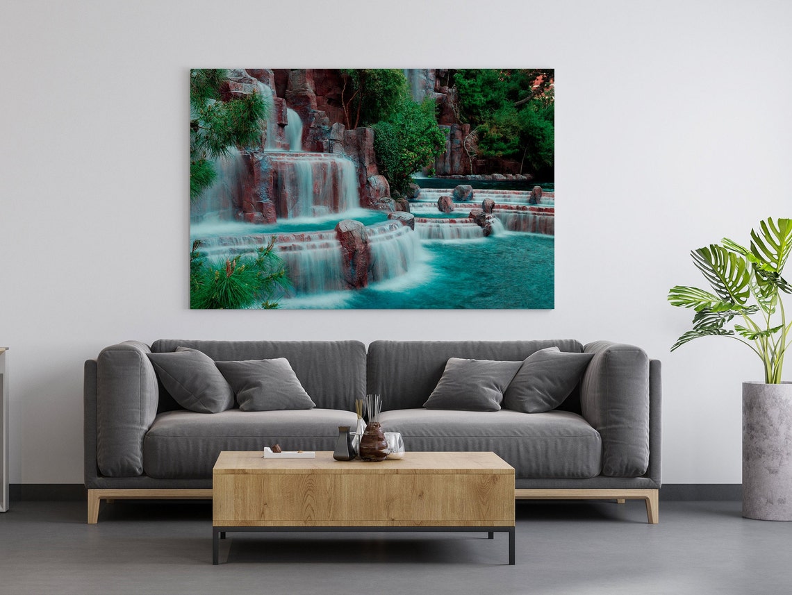 Waterfall Print Wall Art Print Waterfall Wall Art Waterfall Wall Art Waterfall Spa Print Spa Poster Spa