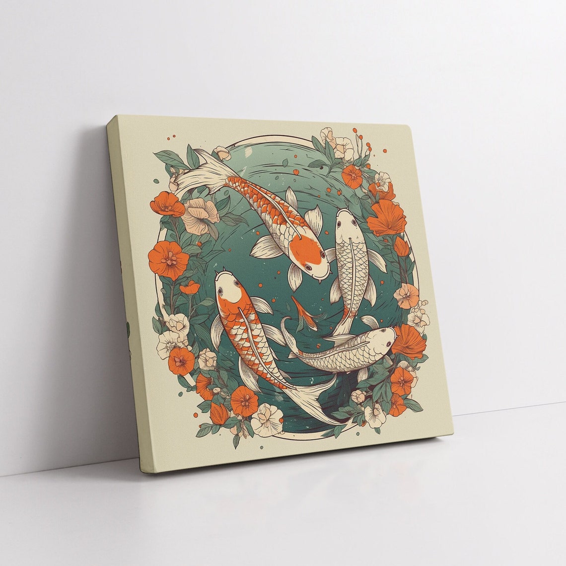 Koi Fish Print Koi Wall Art Koi Art Koi Koi Wall Art Koi Fish Painting Japanese Koi Art Japanese Wall Art Koi Poster - Image 3