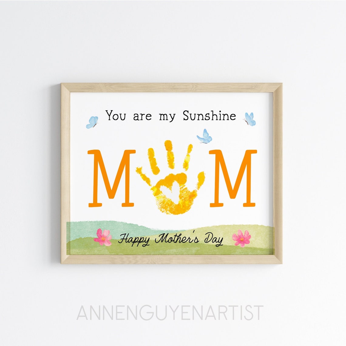 Mothers Day Craft Sunshine Handprint Art Floral Birthday Activity Grandma Flower Diy Kids Children Toddler Baby