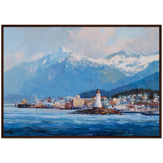 Alaska Sitka Travel Poster, City Art