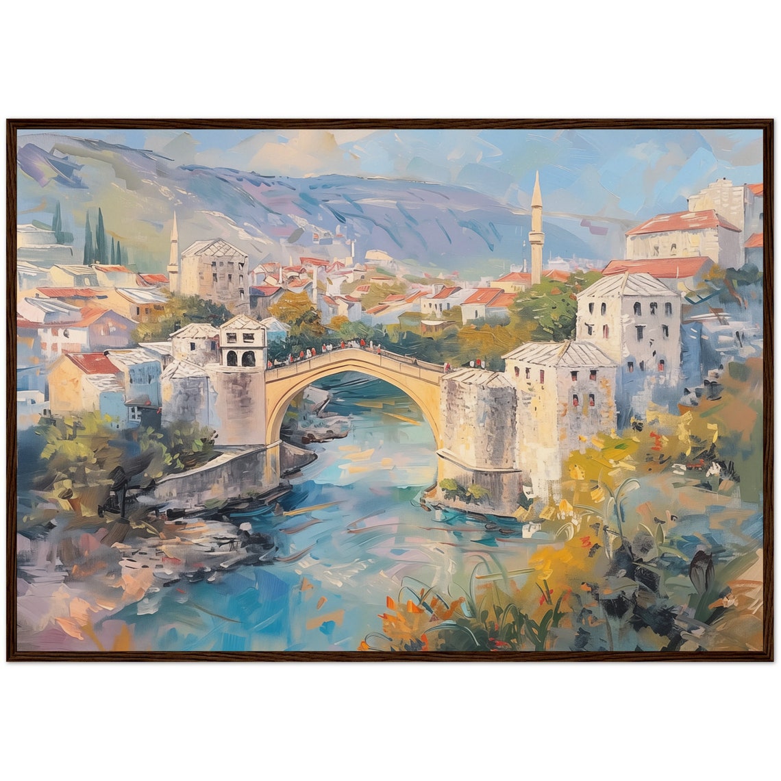 Mostar Travel Poster, Europe Fine Art
