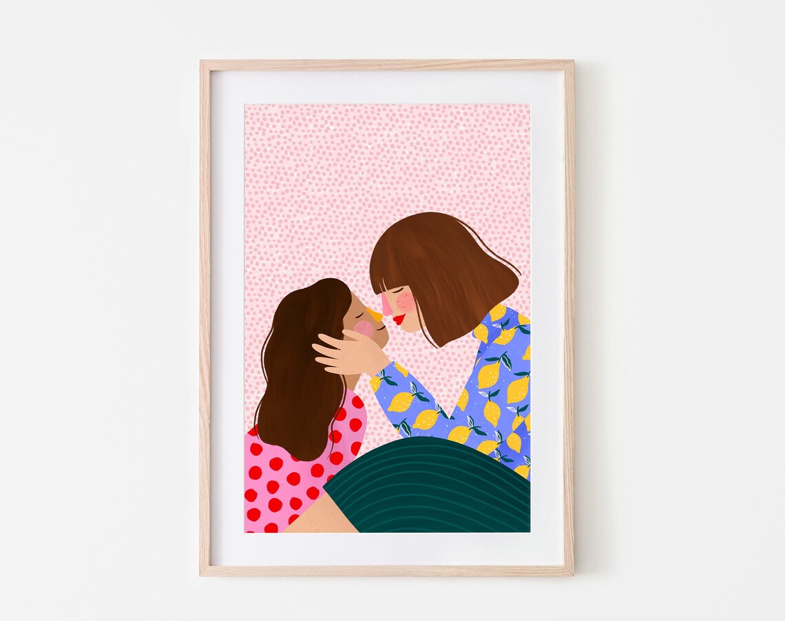 Mummy And Me Motherhood Art Print, Kids Room