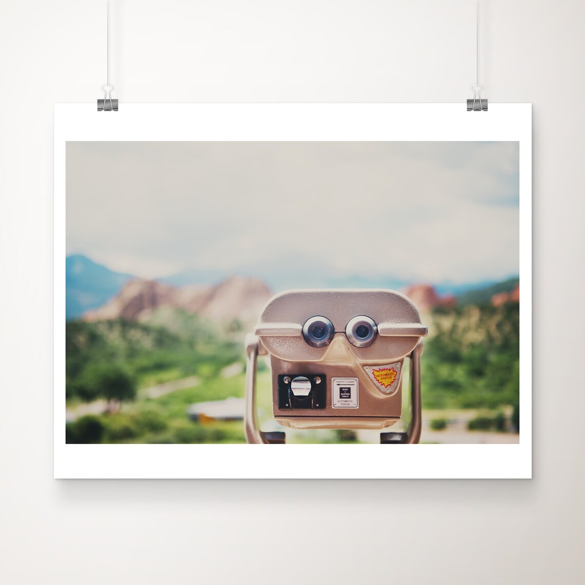 Coin Operated Viewfinder at Garden of the Gods Colorado Print