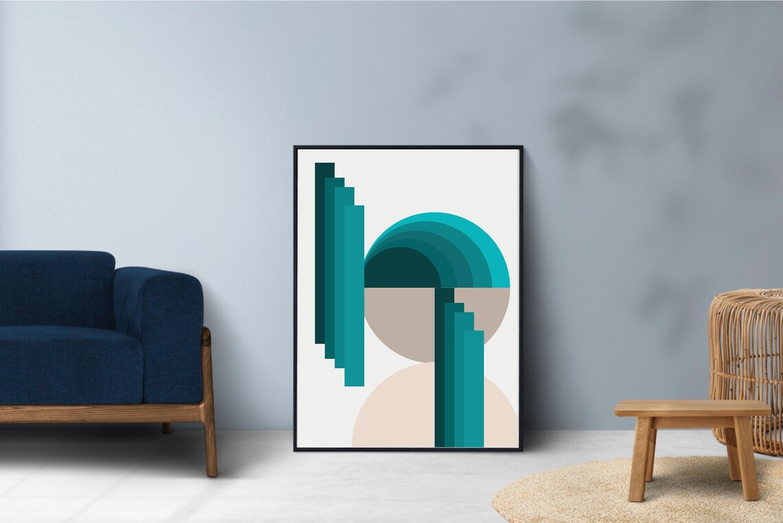 Geometric Abstract Minimalist Modern Decor