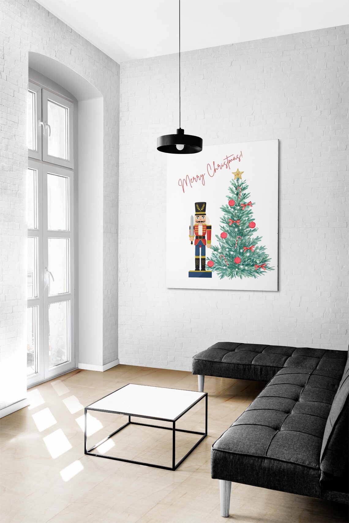 Minimalist Nutcracker Christmas Wall Art - Image 2