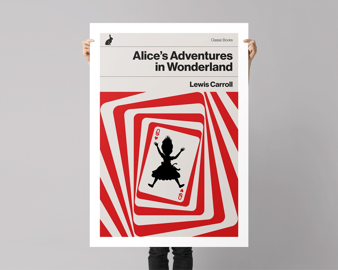 Alices Adventures in Wonderland Lewis Carroll Book Cover Art Poster - Image 3