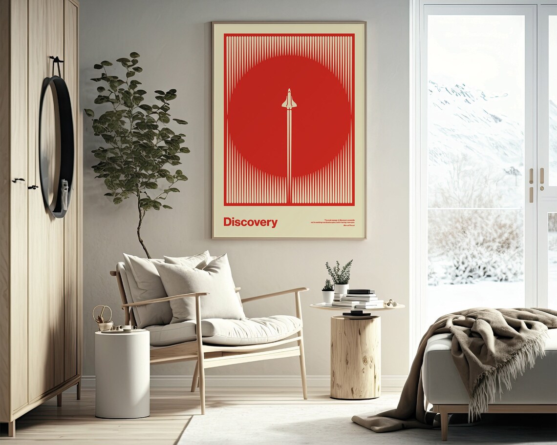 Space Shuttle Discovery Poster, Modern Artwork - Image 2