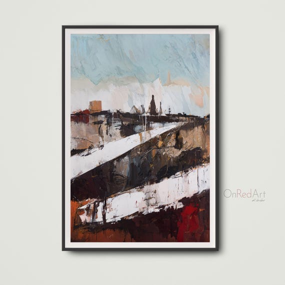 Distant Past Abstract Cityscape Original Art