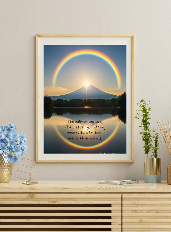 The Calmer You Mindfulness Meditation Wall Art Instant Zen Quote Print For Home Or Office Decor Minimalist Poster