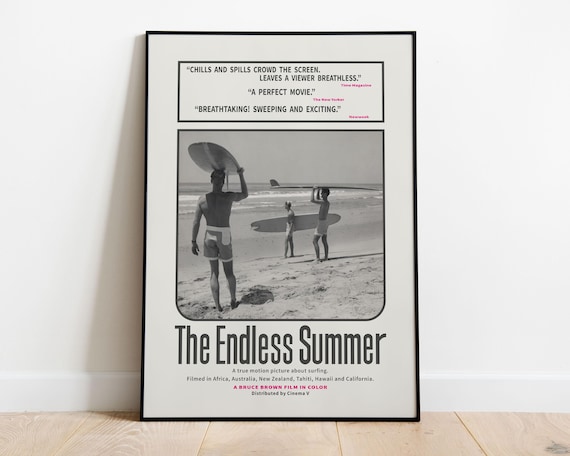 The Endless Summer Vintage Surf Movie Bruce Brown Film Art Poster