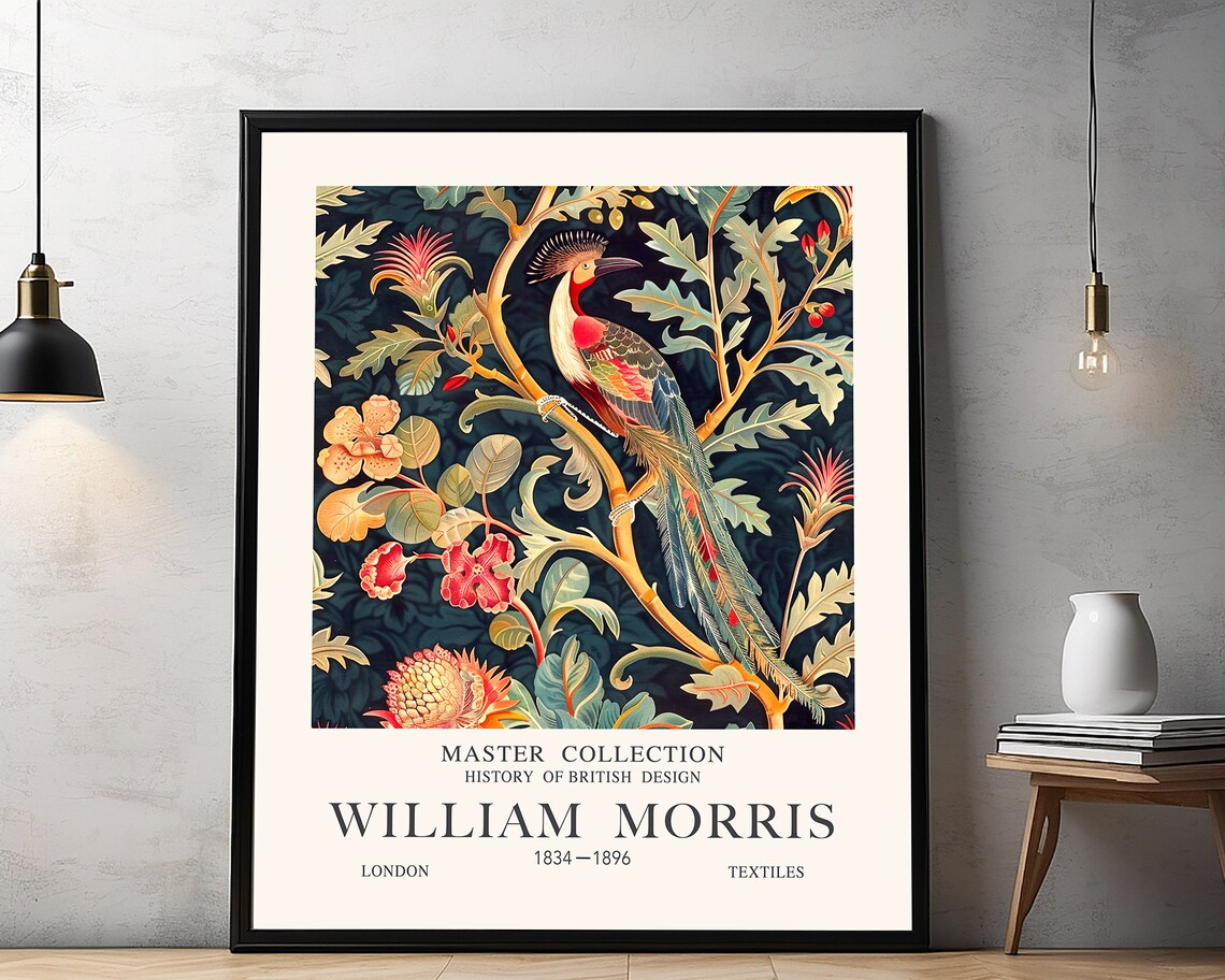 William Morris Bird Of Paradise Vintage Art Print