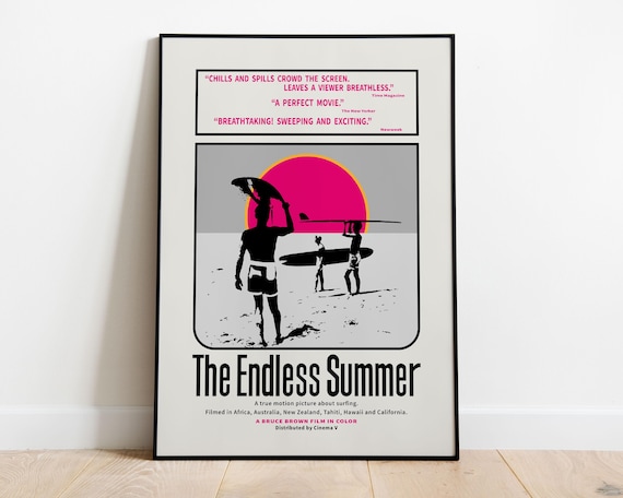 The Endless Summer Vintage Surf Movie Original Artwork Poster
