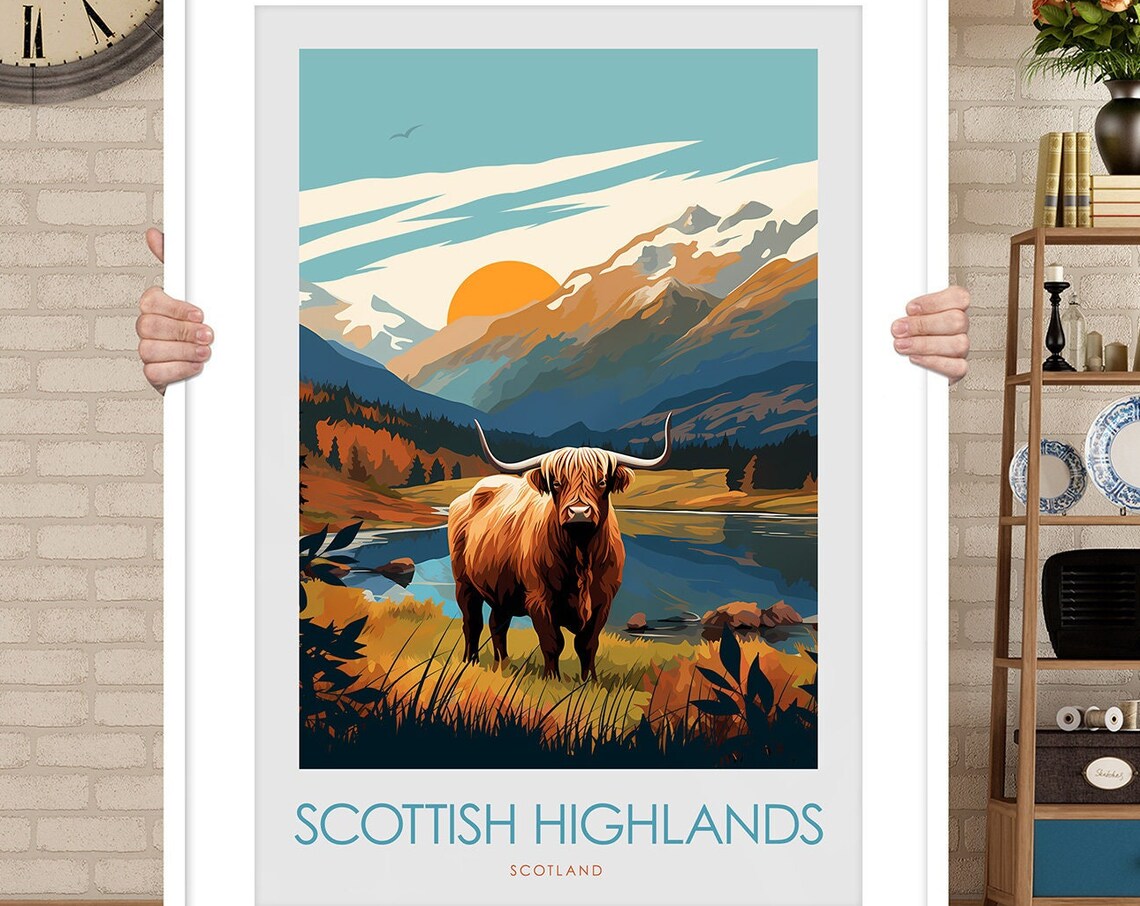 Scottish Highlands Travel Poster, The Highlands - Image 3