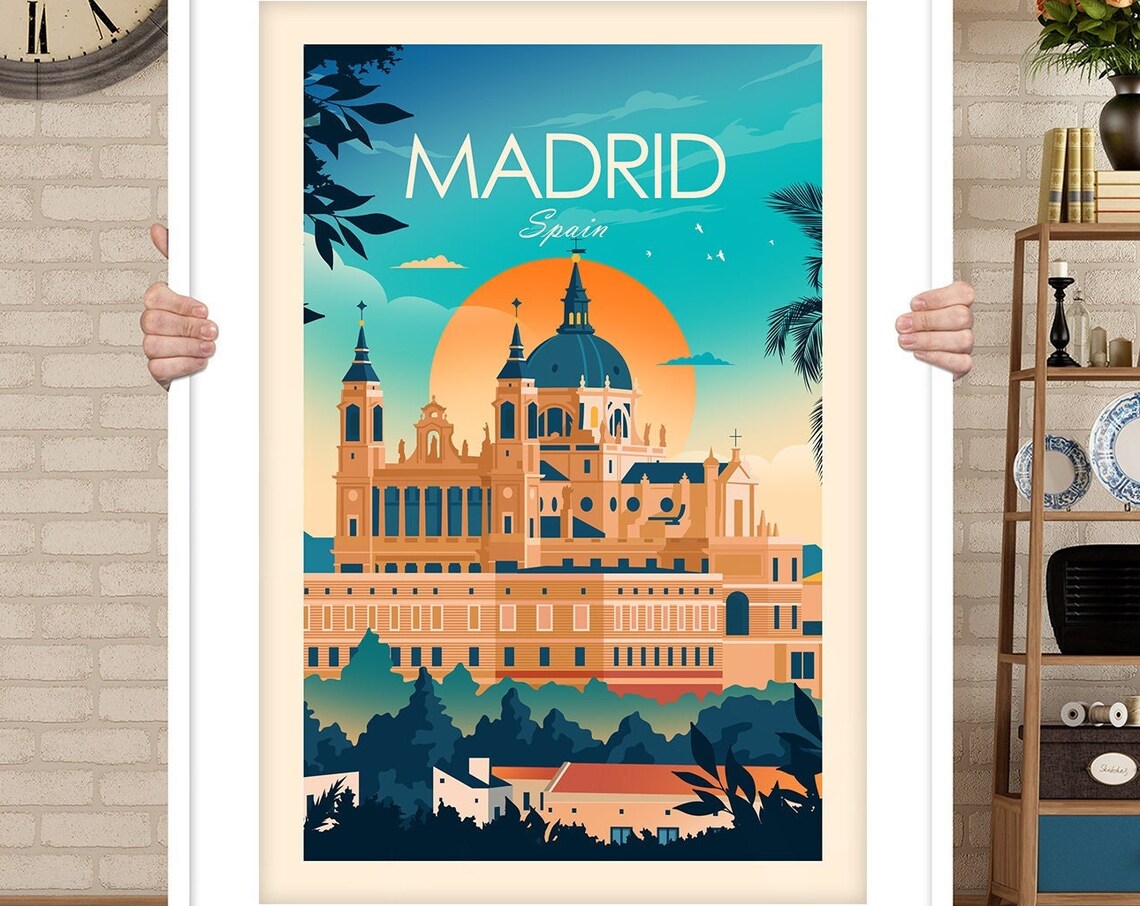 Madrid Spain Travel Poster, Spain Wall Art - Image 3