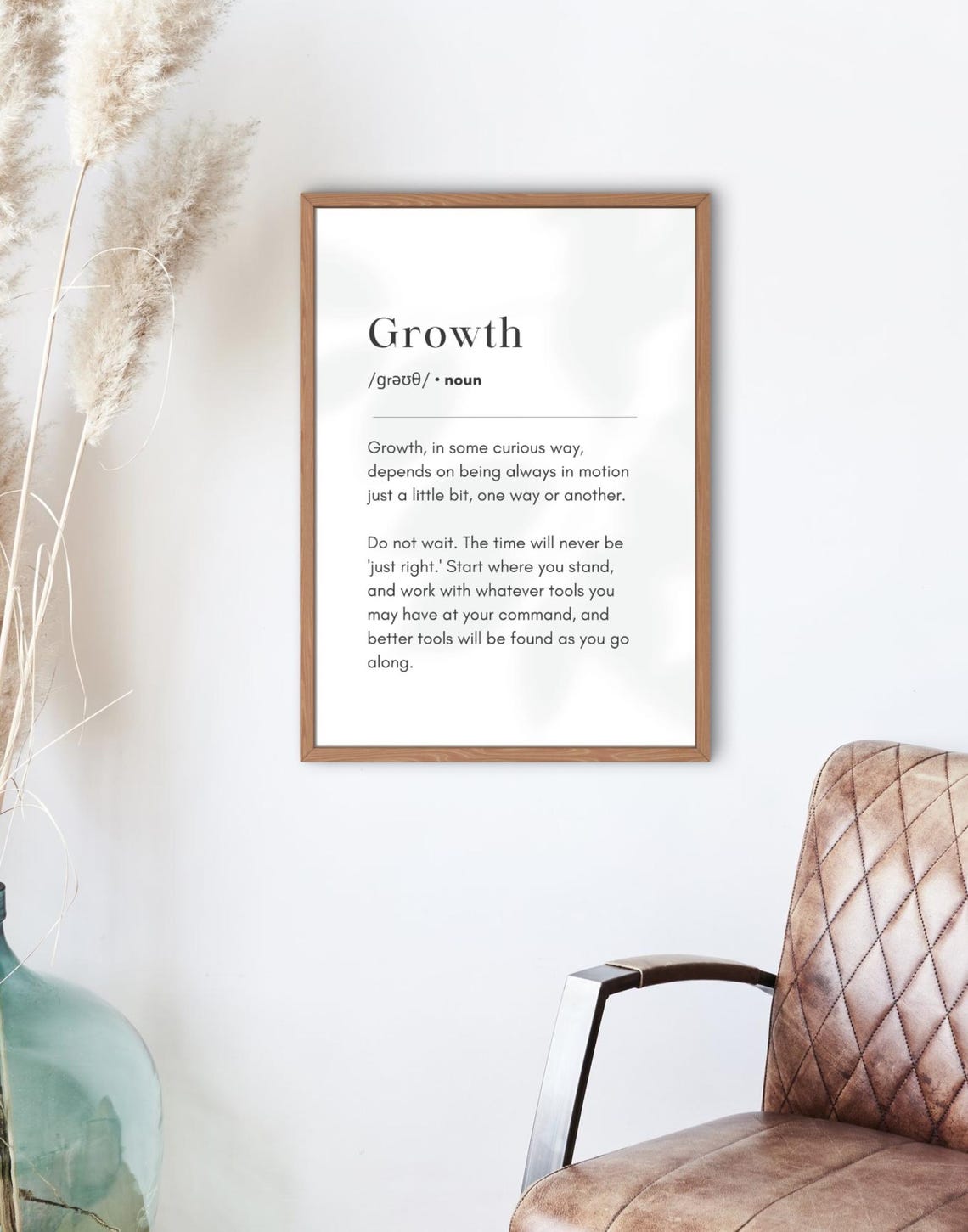 Growth Definition Dictionary Style Motivational Self Improvement Poster - Image 2