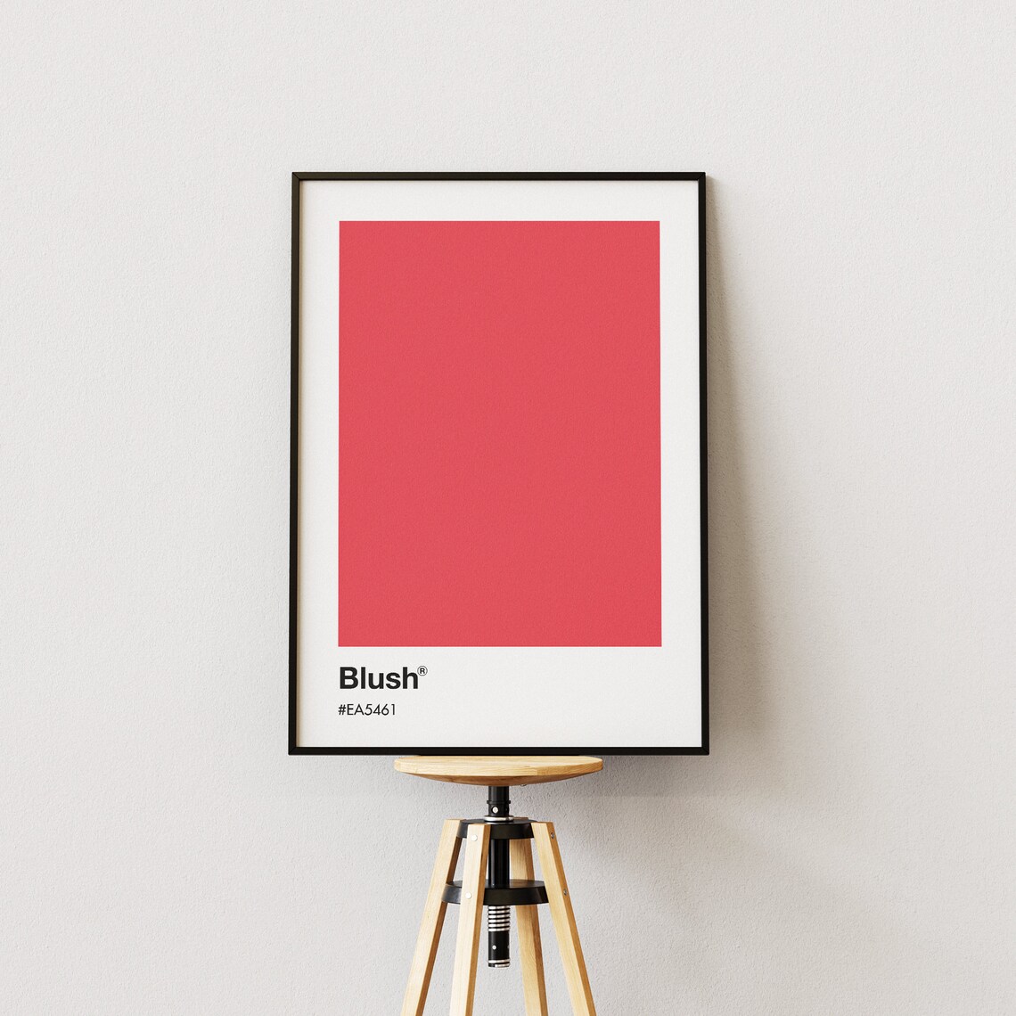 Blush Red Pantone Style Color Block Minimalist Gallery Art Print - Image 2