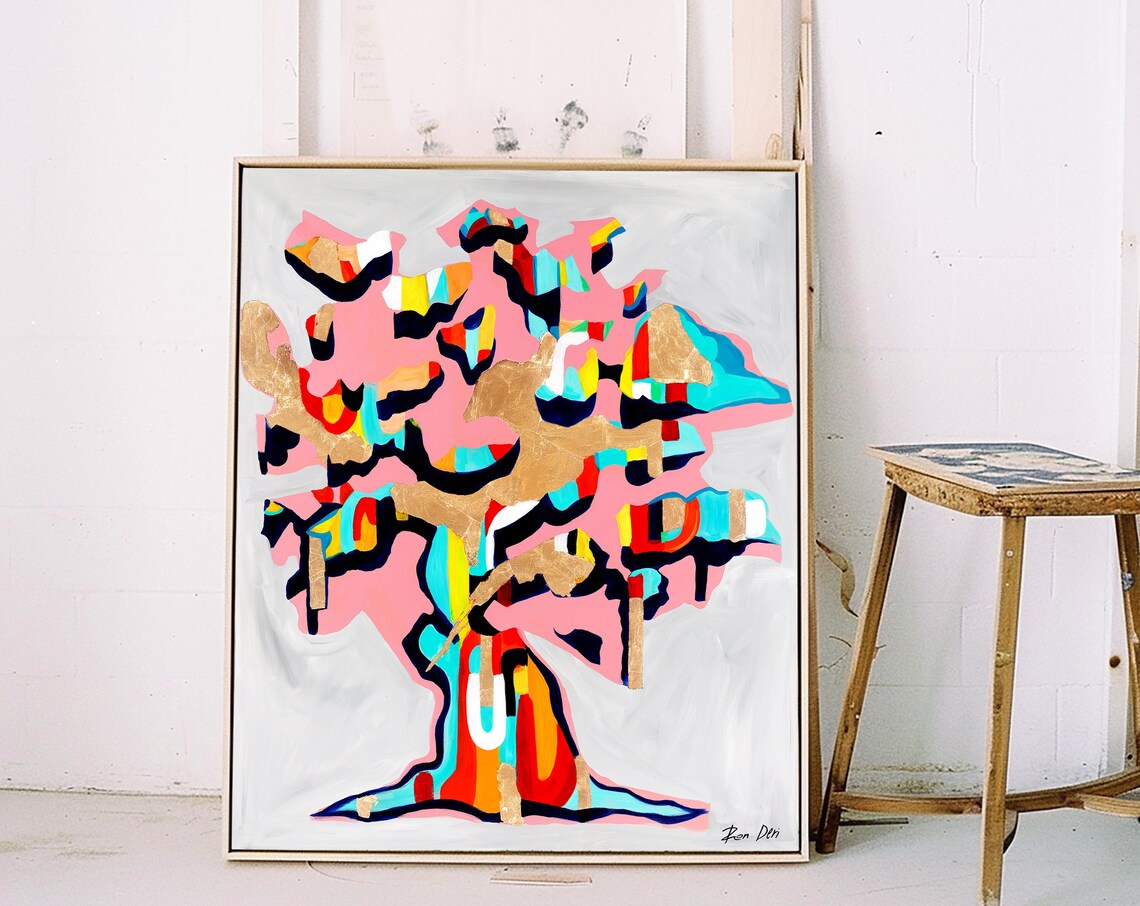 The Giving Tree Abstract Art Print by Ron Deri