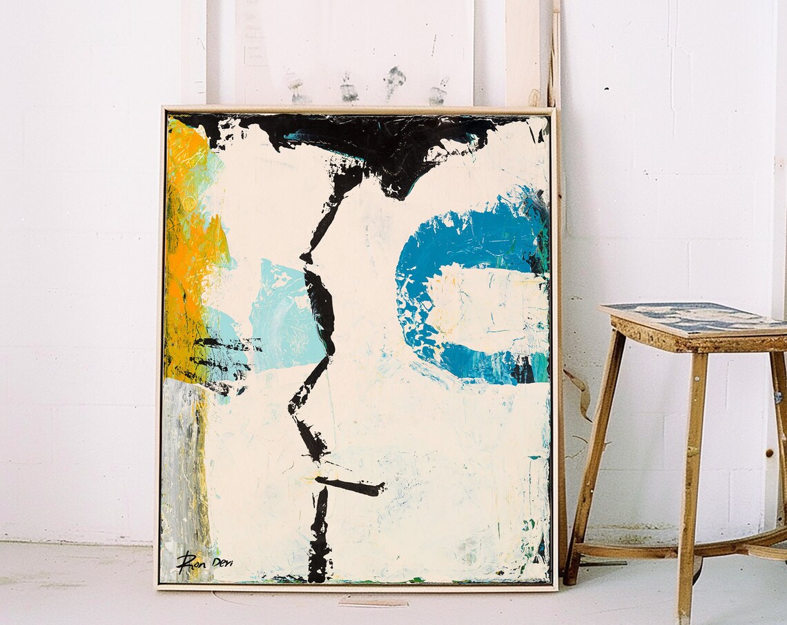 Abstract Acrylic Painting, Nursery Wall Art Print