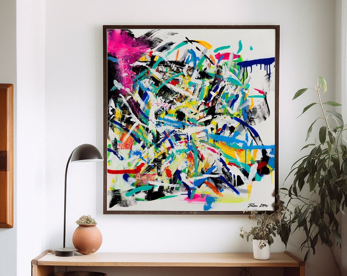 Abstract Painting Colorful Modern Art Print