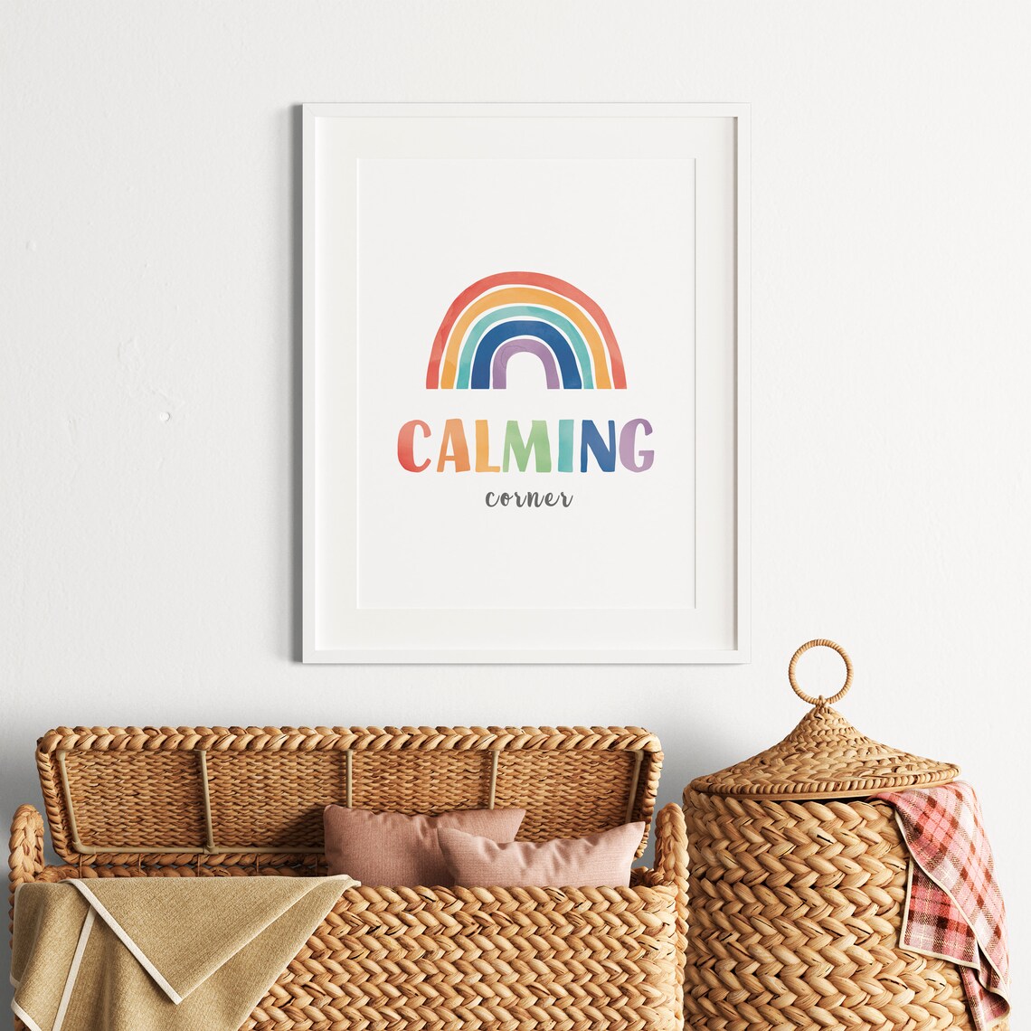 Calming Corner Poster, Rainbow Classroom Wall Art - Image 3