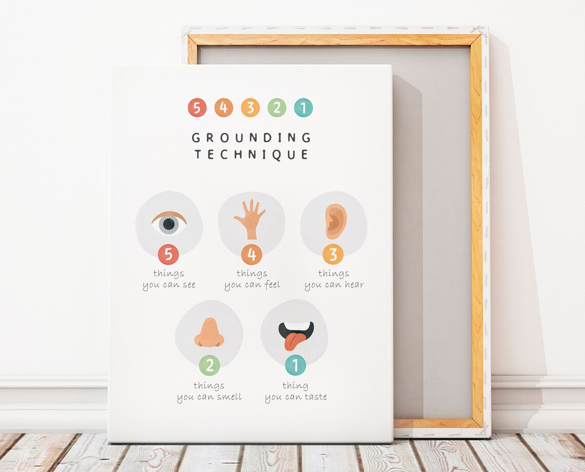 Grounding Technique Classroom Decor, Growth Mindset Art Print - Image 2