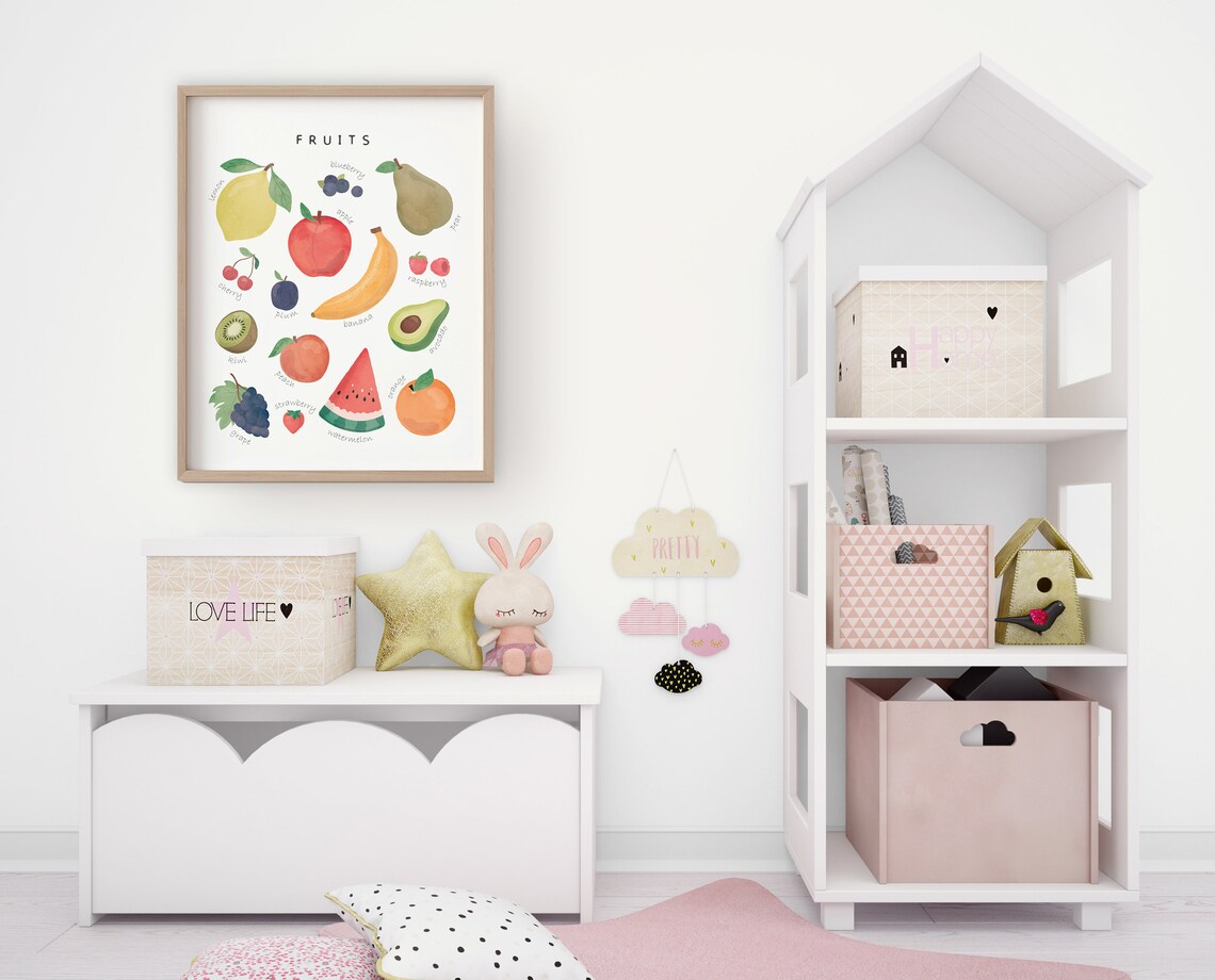 Rainbow Fruits Educational Poster, Classroom Decor - Image 3
