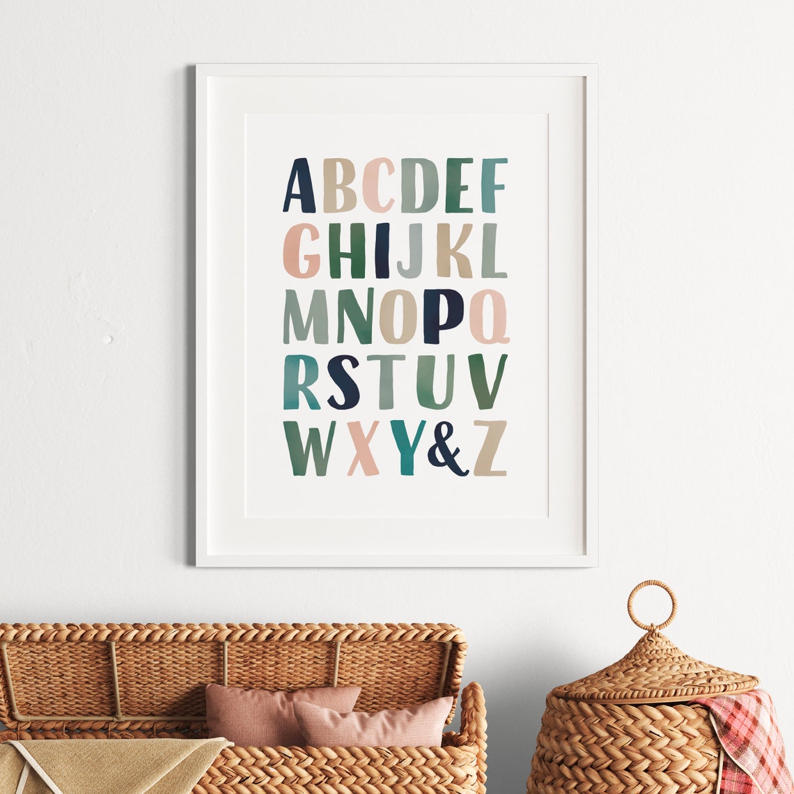 Colorful Alphabet A to Z Playful Nursery Classroom Learning Poster - Image 4