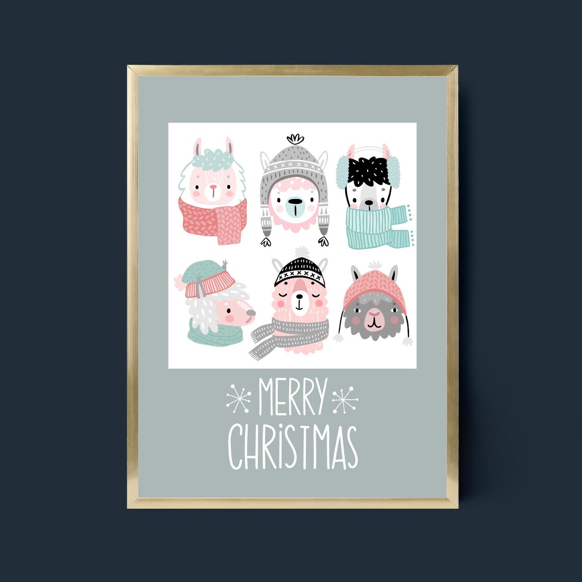 Cozy Winter Animals Holiday Art Cute Seasonal Kids Decor Christmas Wall Art Merry Christmas Art Print For Nursery Or Play Room - Image 4