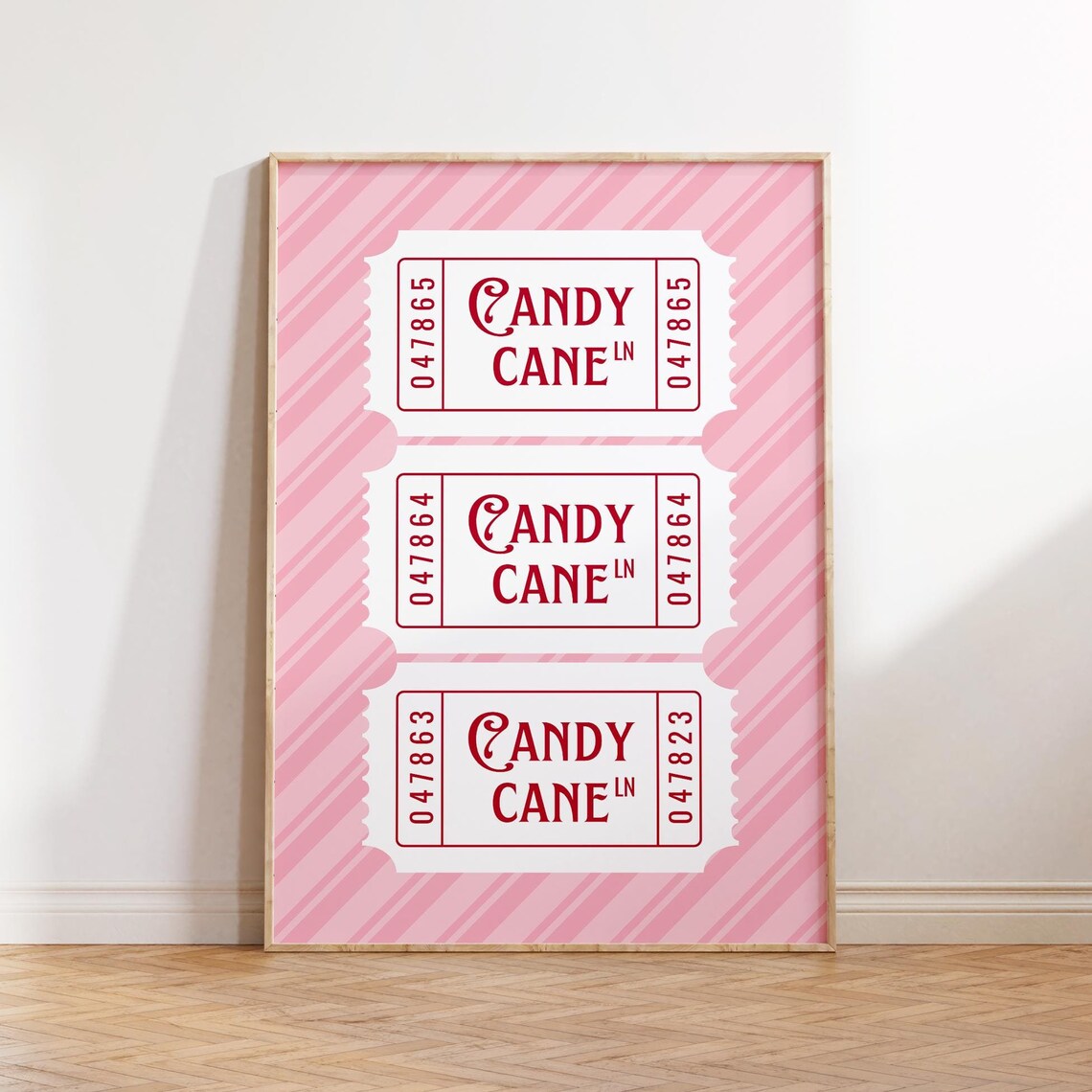 Candy Cane Lane Christmas Decor Poster