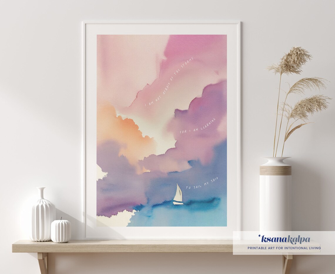 Learning To Sail My Ship Therapy Office Art Print - Image 3