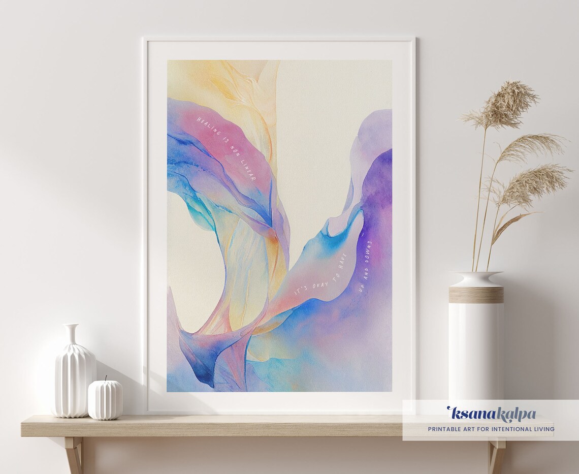 Healing Is Non-Linear Therapy Office Art Print - Image 2
