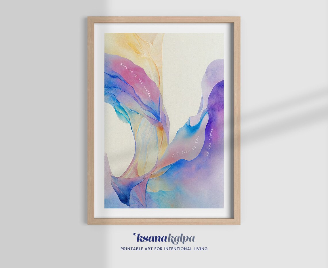 Healing Is Non-Linear Therapy Office Art Print
