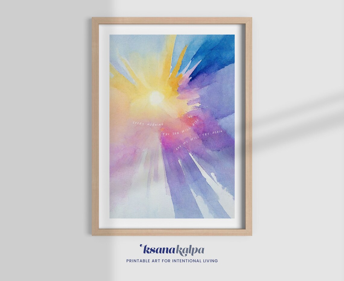 Try Again Every Morning Therapy Office Art Print