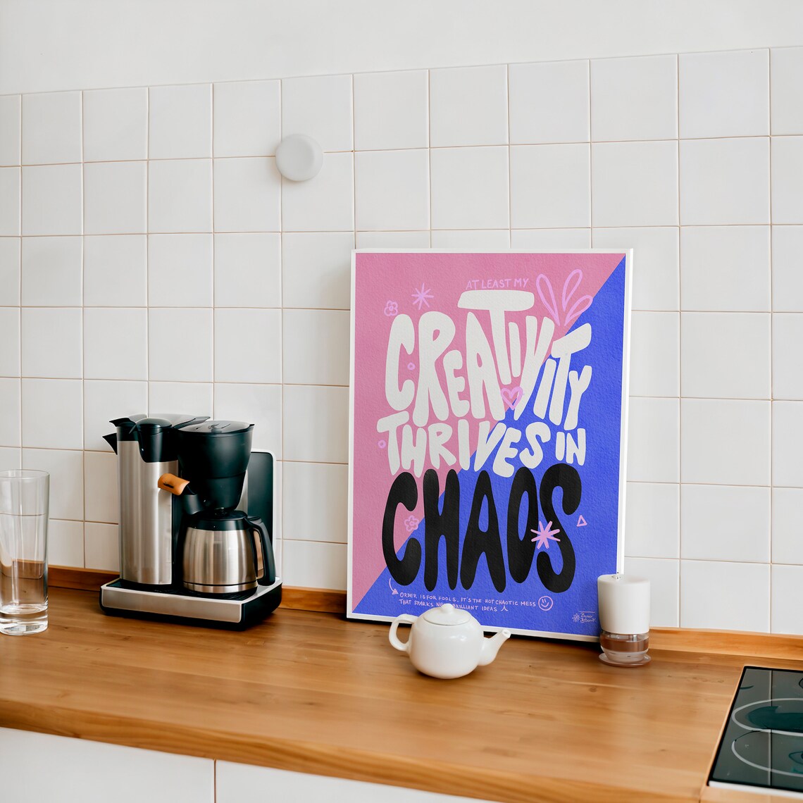 Creativity Thrives In Chaos Colorful Poster Print - Image 5