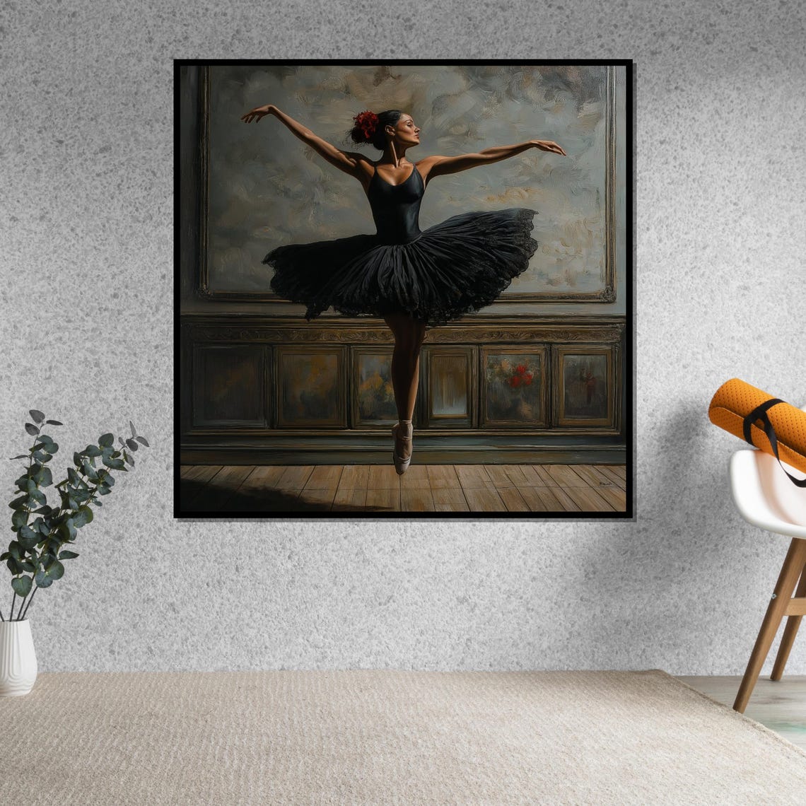 Ballerina Black Tutu Pointe Dance Classical Ballet Art Poster - Image 5