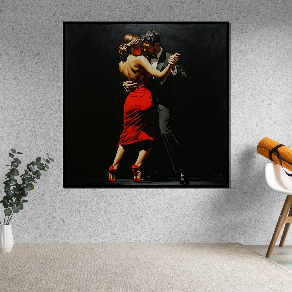 Elegant Tango Couple Red Dress Black Suit Passion Dance Poster - Image 5